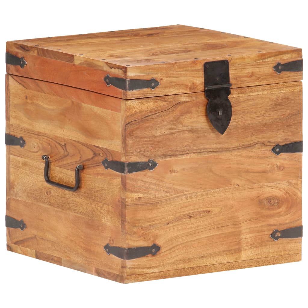 Coffre 40x40x40 cm bois d'acacia solide - XIOS