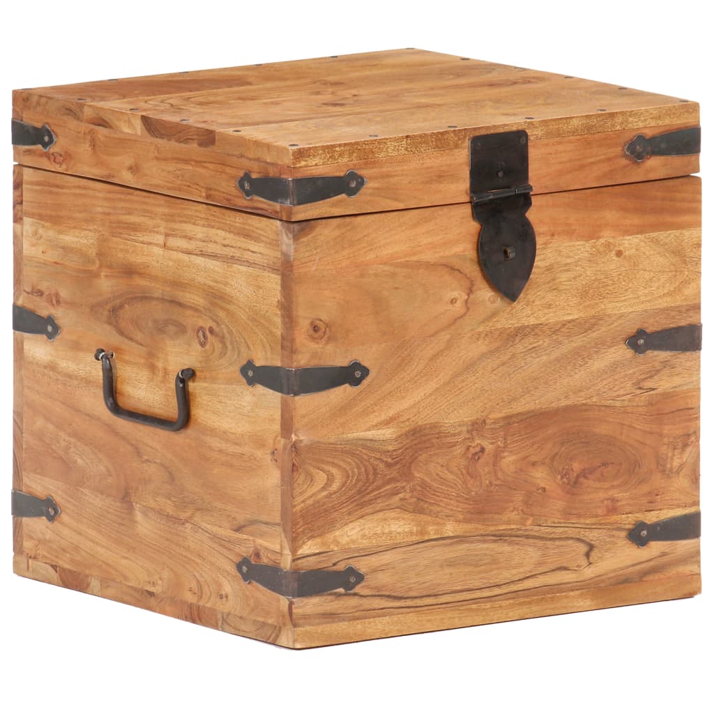 Coffre 40x40x40 cm bois d'acacia solide - XIOS
