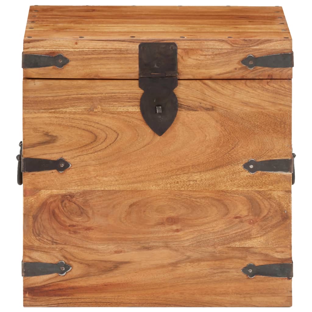Coffre 40x40x40 cm bois d'acacia solide - XIOS