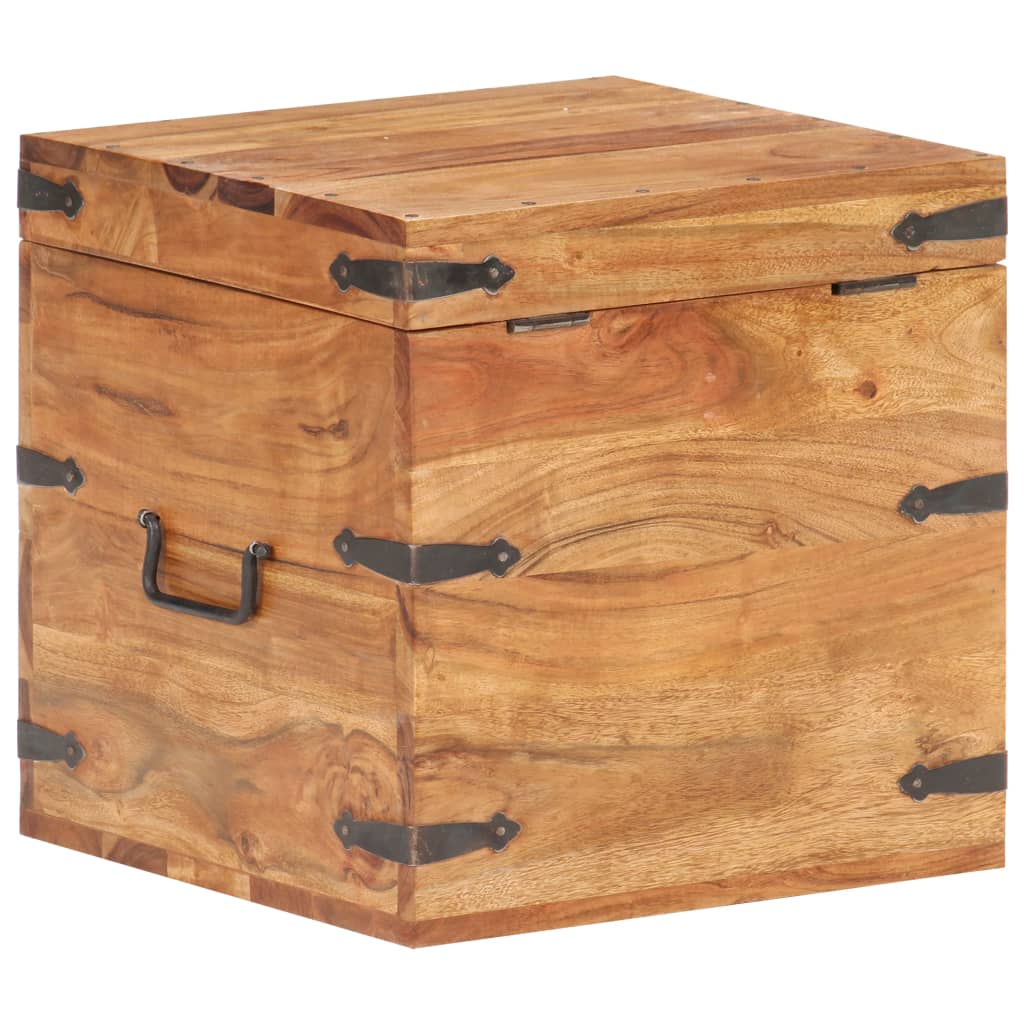 Coffre 40x40x40 cm bois d'acacia solide - XIOS