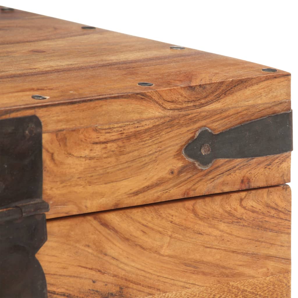 Coffre 40x40x40 cm bois d'acacia solide - XIOS
