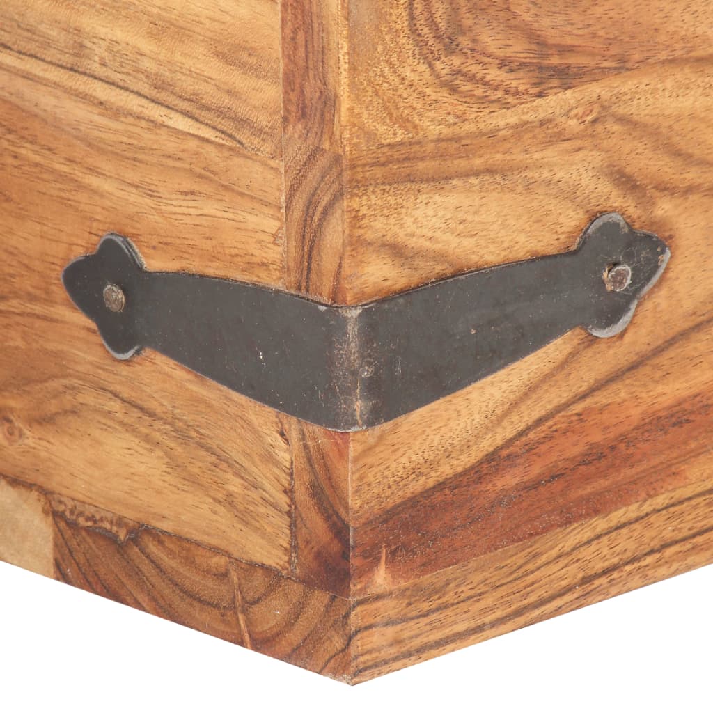 Coffre 40x40x40 cm bois d'acacia solide - XIOS