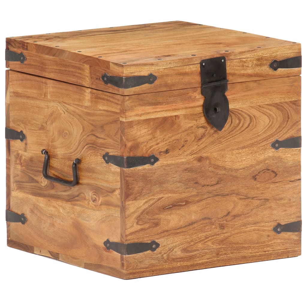 Coffre 40x40x40 cm bois d'acacia solide - XIOS