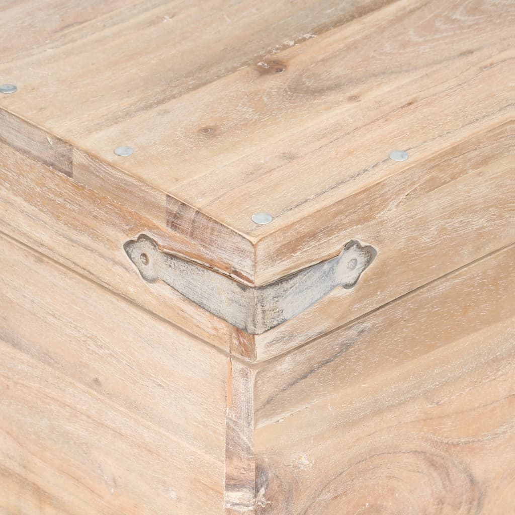 Coffre 40x40x40 cm Bois d'acacia solide - XIOS