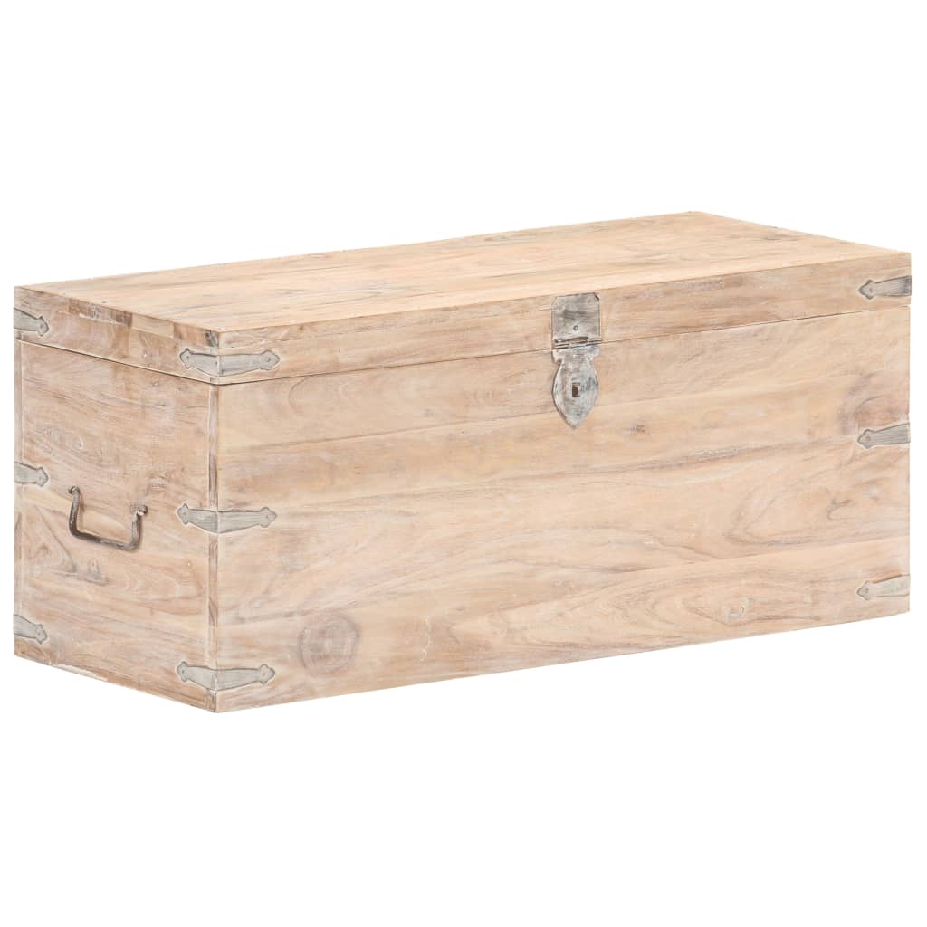 Coffre 90x40x40 cm Bois d'acacia solide - XIOS