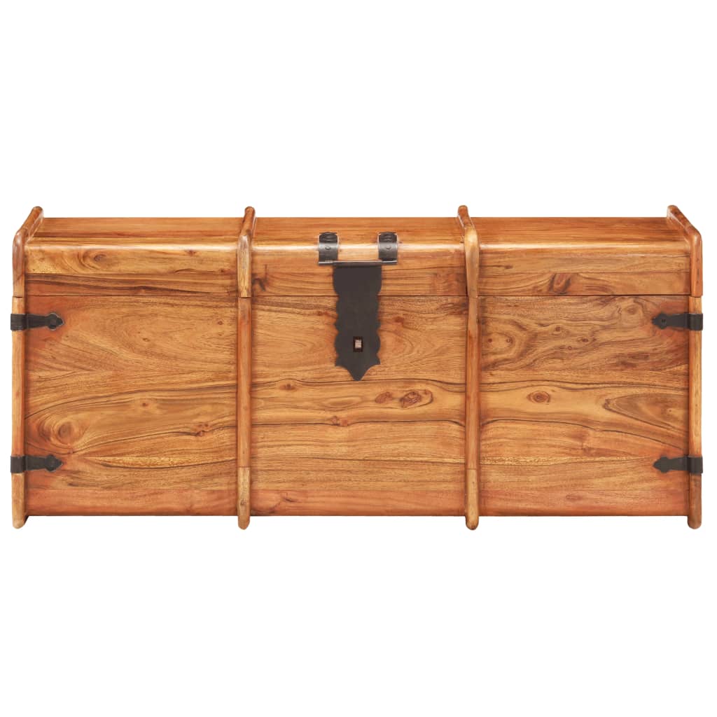 Coffre de rangement 90x40x40 cm Bois d'acacia solide - XIOS