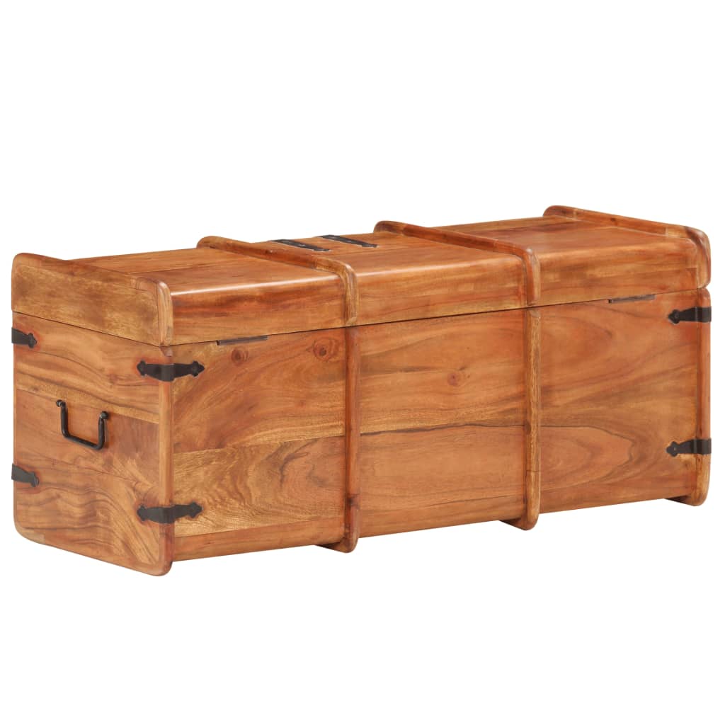 Coffre de rangement 90x40x40 cm Bois d'acacia solide - XIOS
