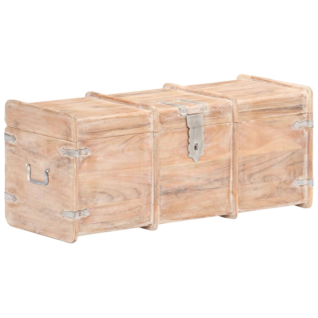 Coffre de rangement 90x40x40 cm bois d'acacia solide - XIOS