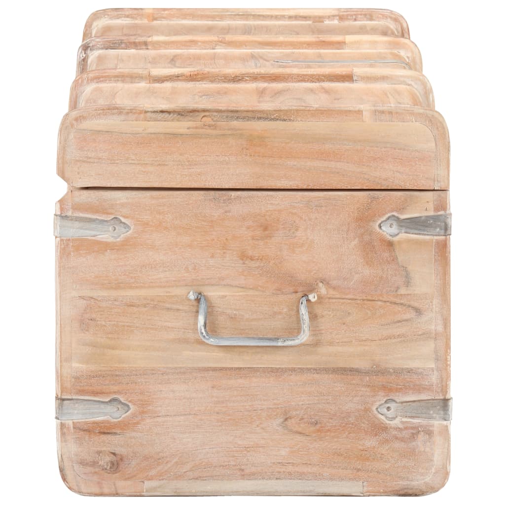 Coffre de rangement 90x40x40 cm bois d'acacia solide - XIOS