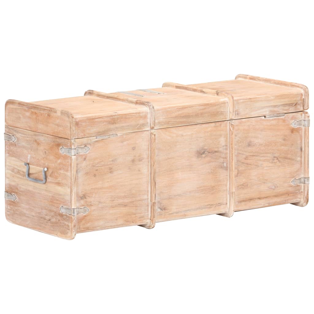 Coffre de rangement 90x40x40 cm bois d'acacia solide - XIOS