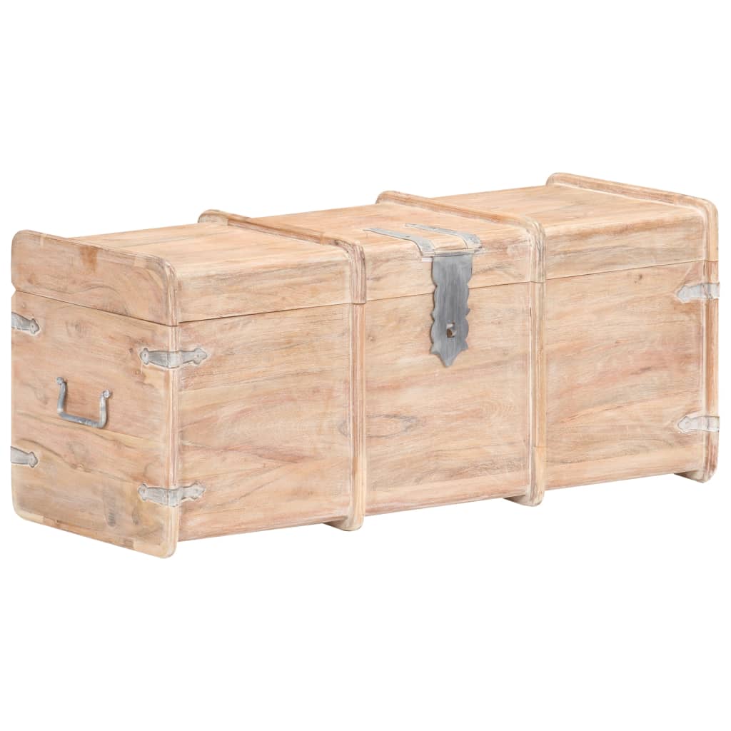 Coffre de rangement 90x40x40 cm bois d'acacia solide - XIOS