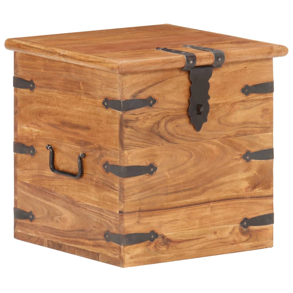 Coffre 40x40x40 cm Bois d'acacia solide - XIOS
