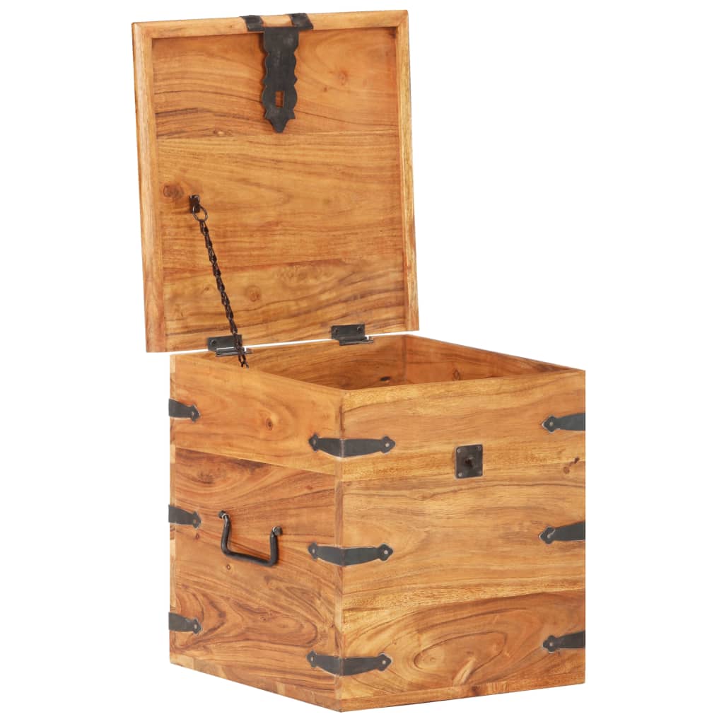 Coffre 40x40x40 cm Bois d'acacia solide - XIOS