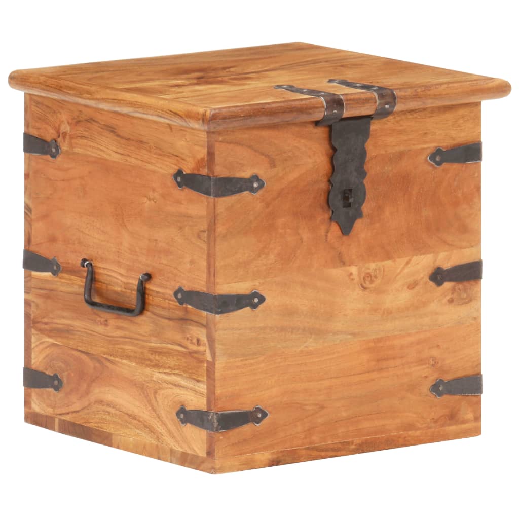 Coffre 40x40x40 cm Bois d'acacia solide - XIOS