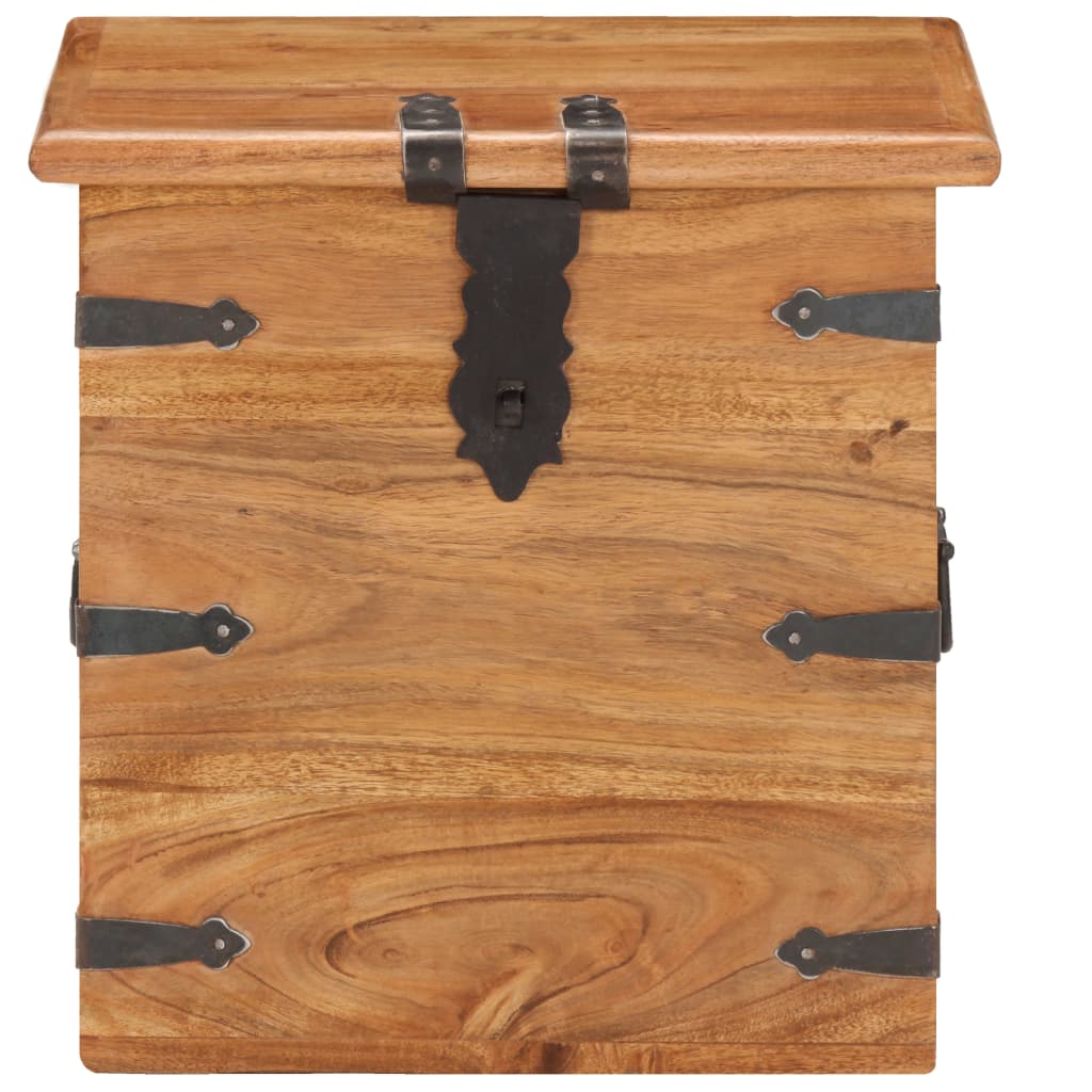Coffre 40x40x40 cm Bois d'acacia solide - XIOS
