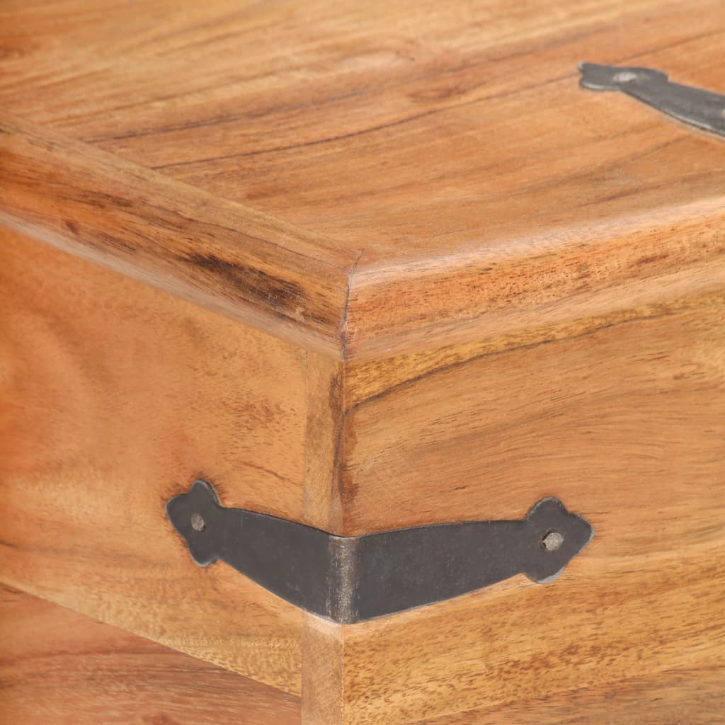 Coffre 40x40x40 cm Bois d'acacia solide - XIOS