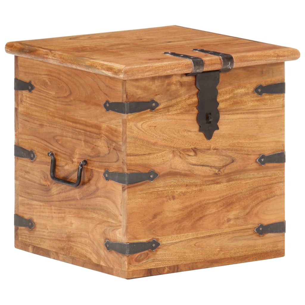 Coffre 40x40x40 cm Bois d'acacia solide - XIOS