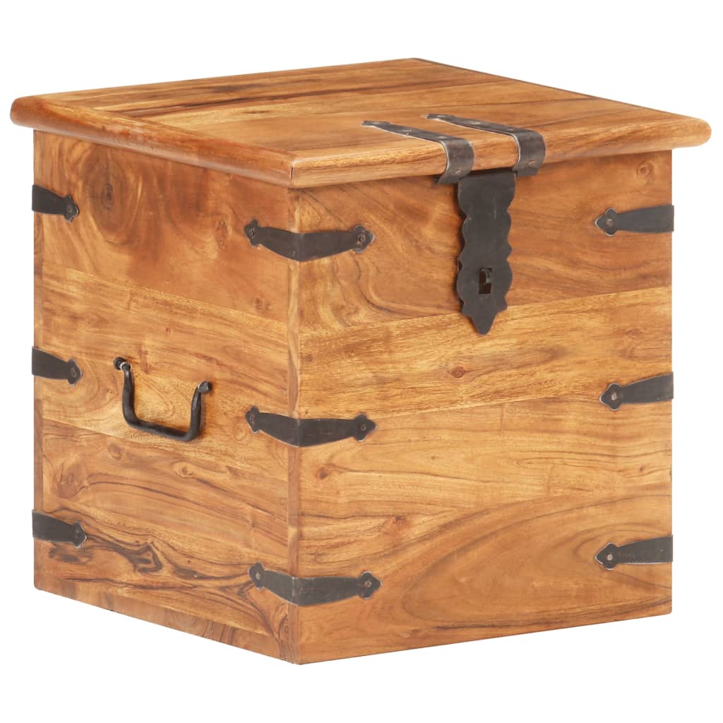 Coffre 40x40x40 cm Bois d'acacia solide - XIOS