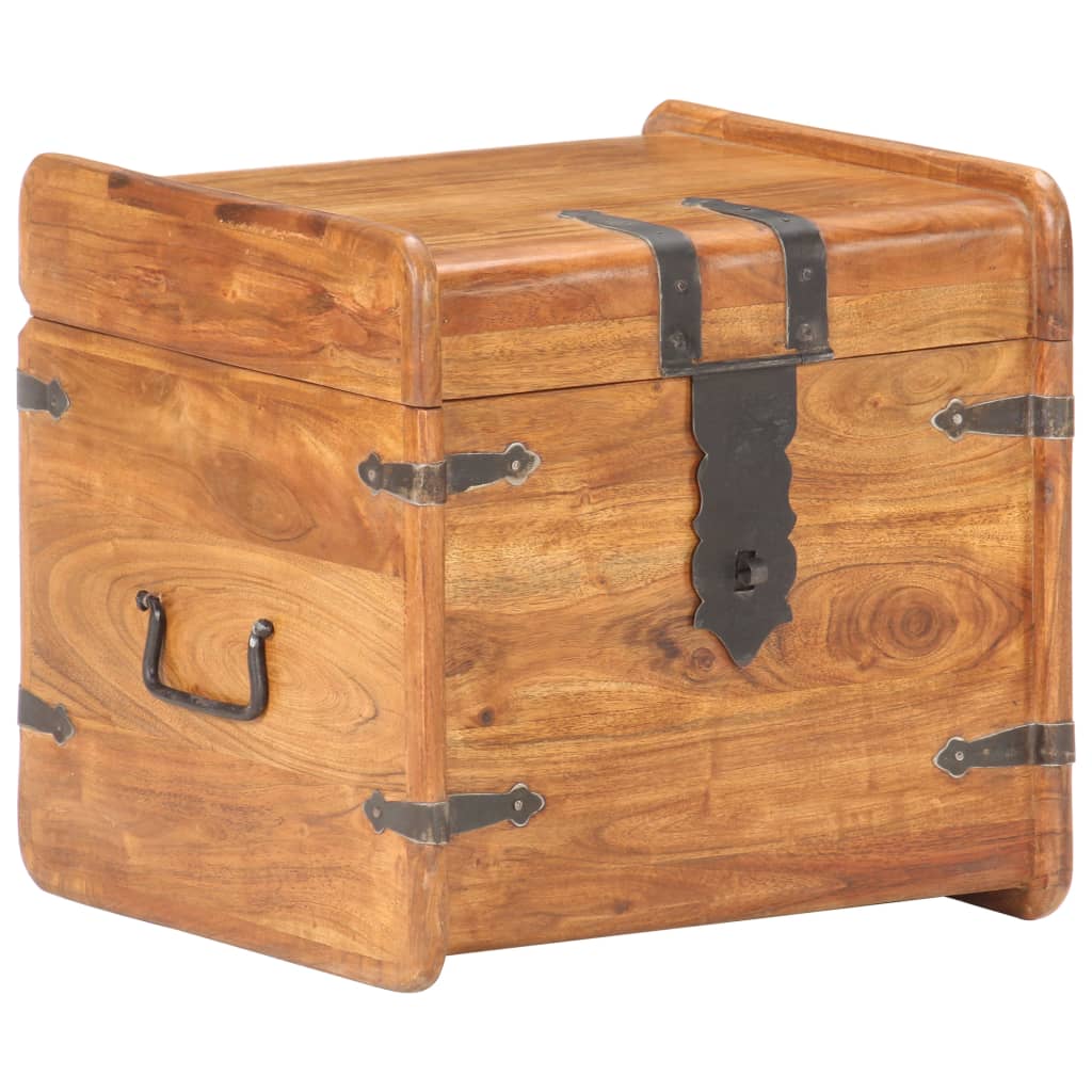 Coffre 40x40x40 cm Bois d'acacia solide - XIOS