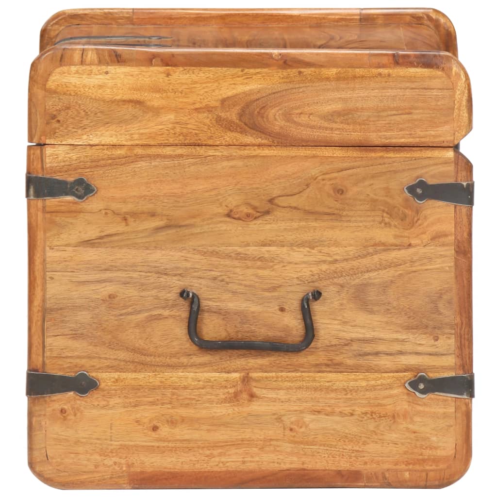 Coffre 40x40x40 cm Bois d'acacia solide - XIOS