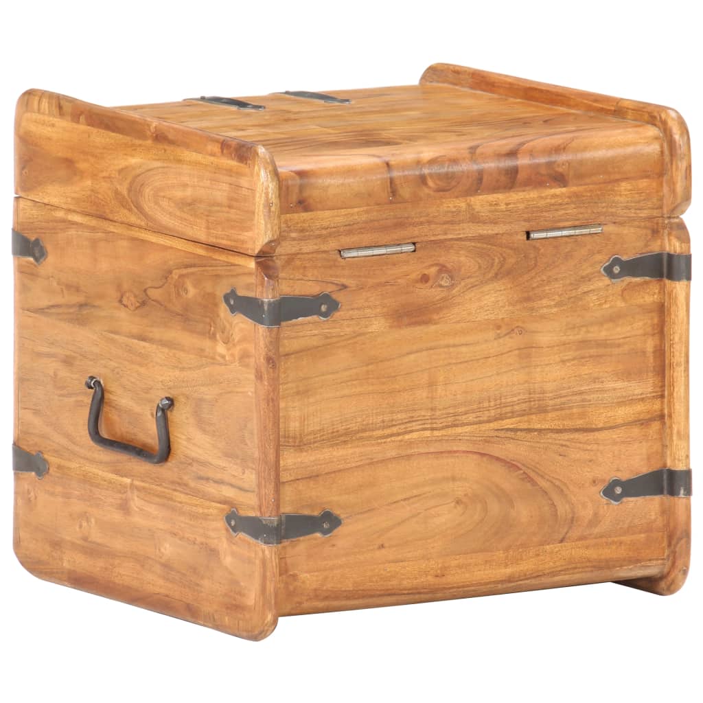 Coffre 40x40x40 cm Bois d'acacia solide - XIOS