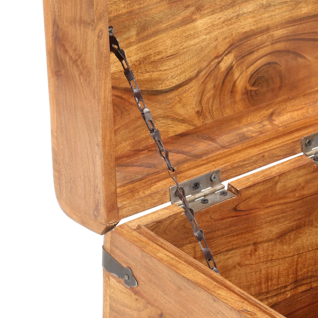 Coffre 40x40x40 cm Bois d'acacia solide - XIOS