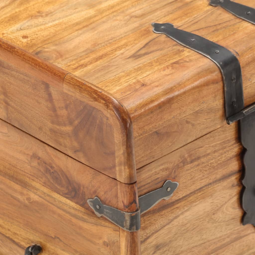 Coffre 40x40x40 cm Bois d'acacia solide - XIOS