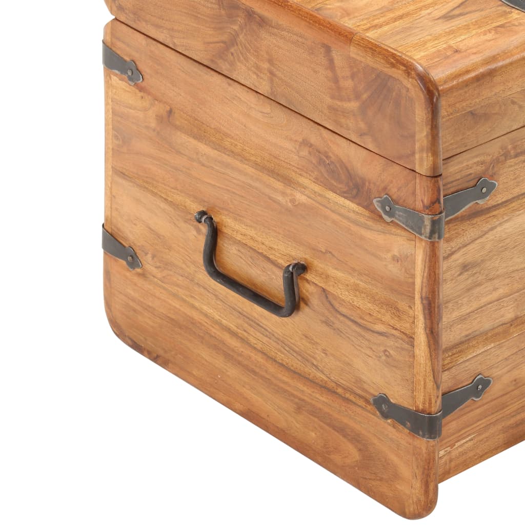 Coffre 40x40x40 cm Bois d'acacia solide - XIOS
