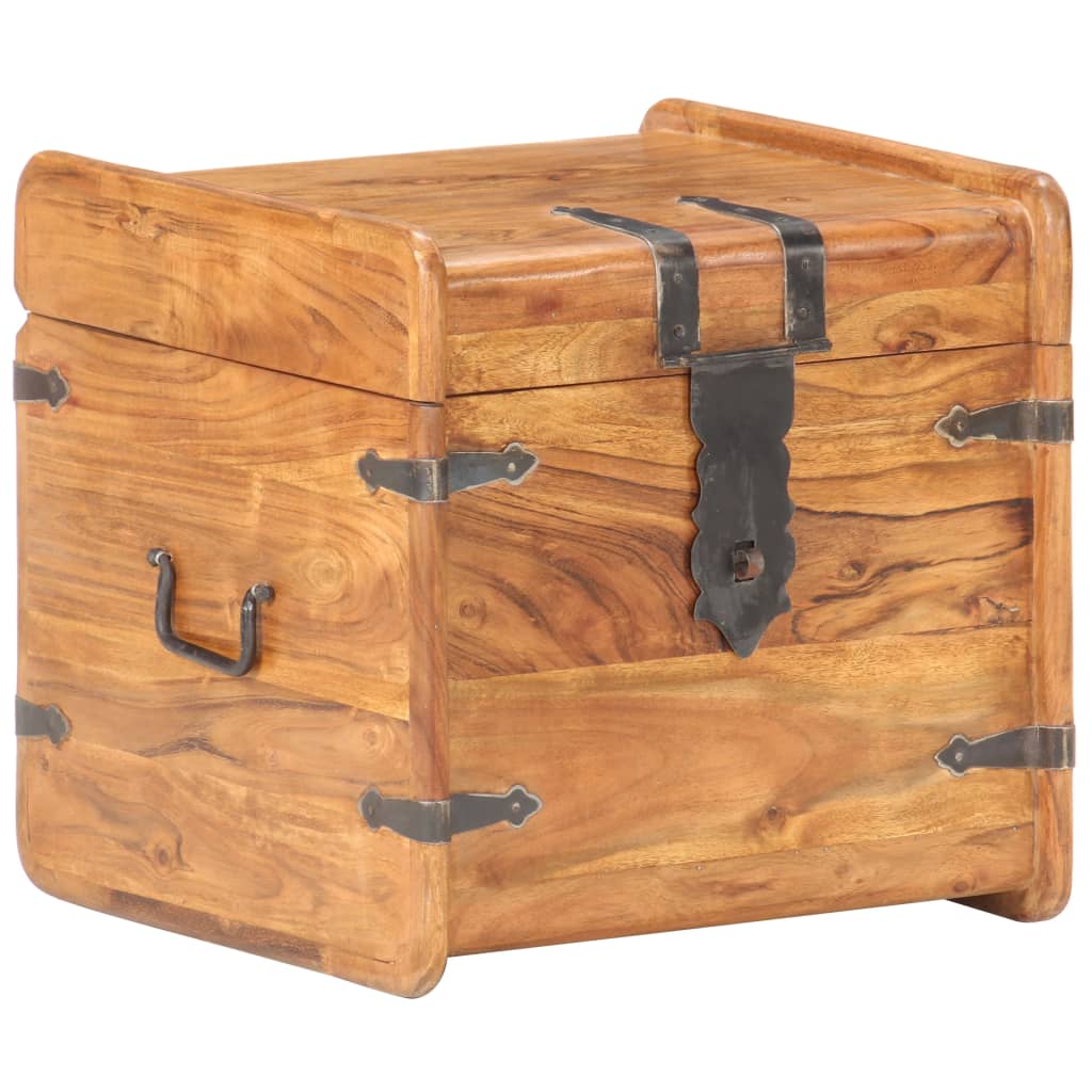 Coffre 40x40x40 cm Bois d'acacia solide - XIOS