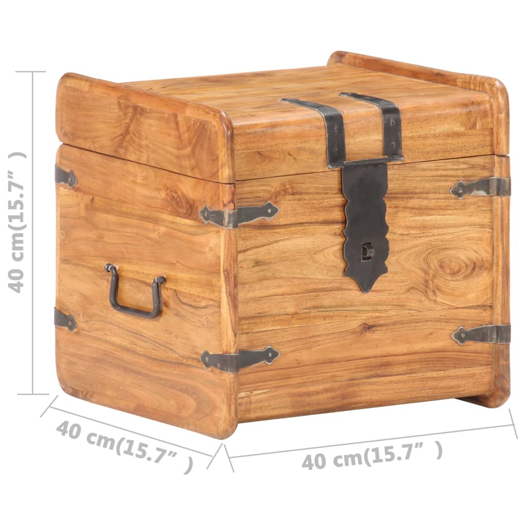 Coffre 40x40x40 cm Bois d'acacia solide - XIOS