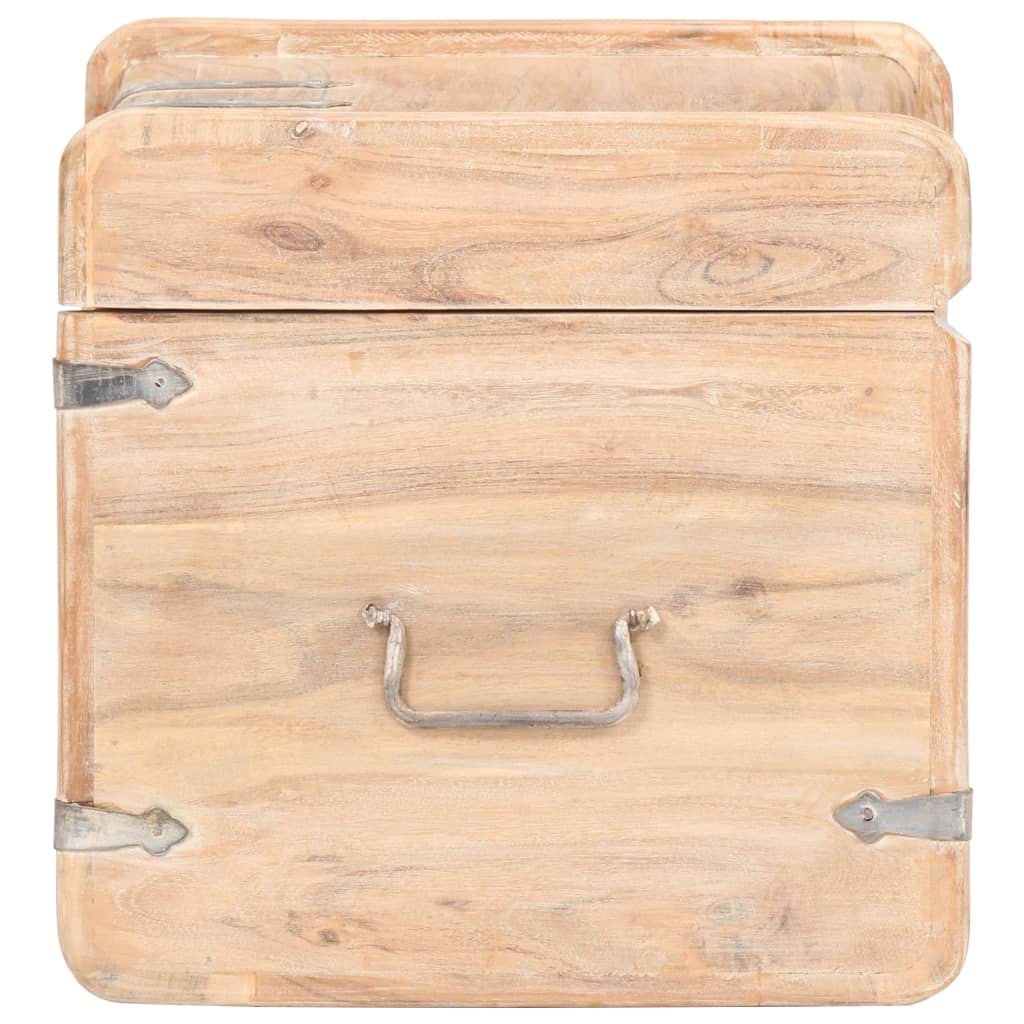 Coffre 40x40x40 cm Bois d'acacia solide - XIOS