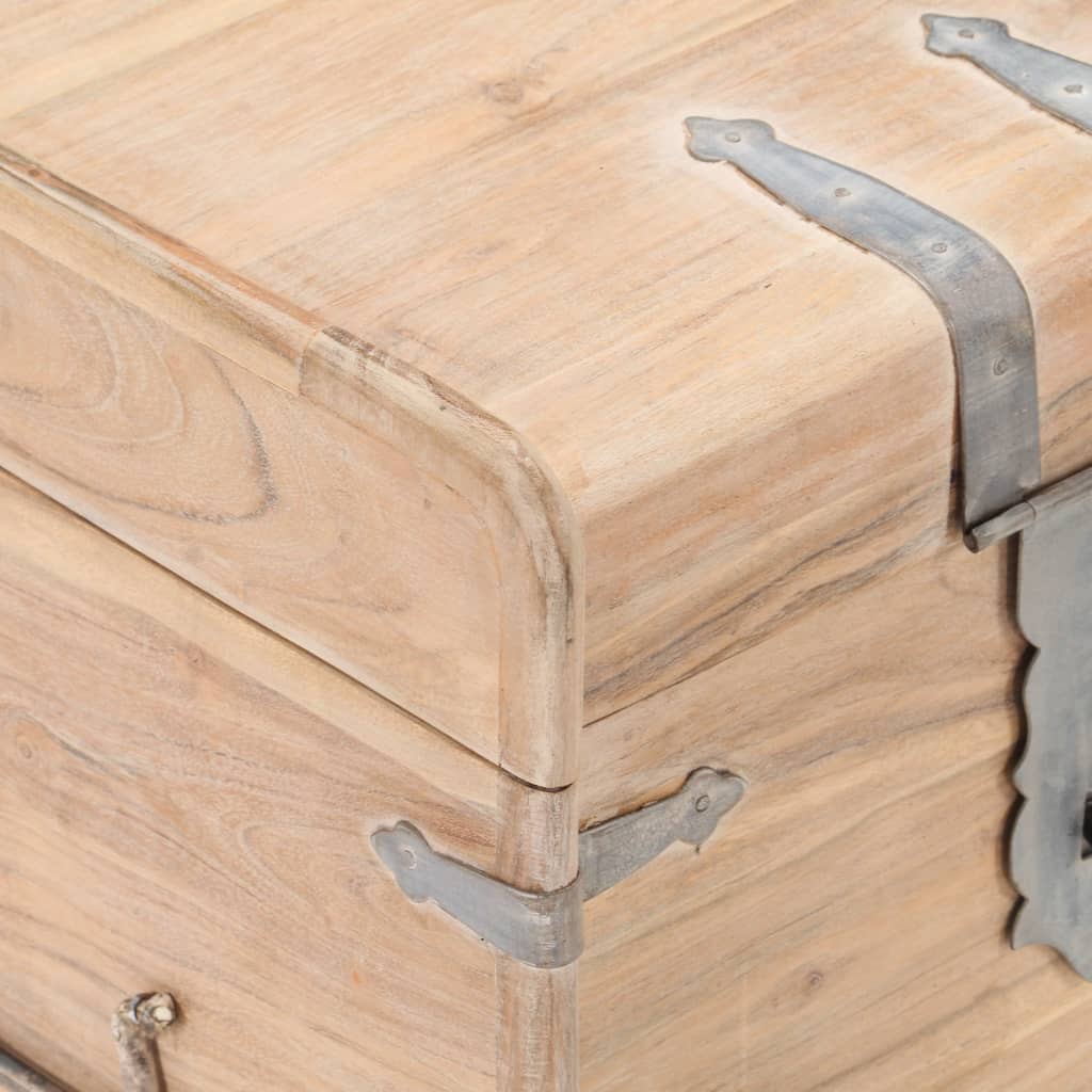 Coffre 40x40x40 cm Bois d'acacia solide - XIOS