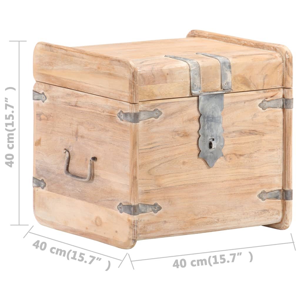 Coffre 40x40x40 cm Bois d'acacia solide - XIOS