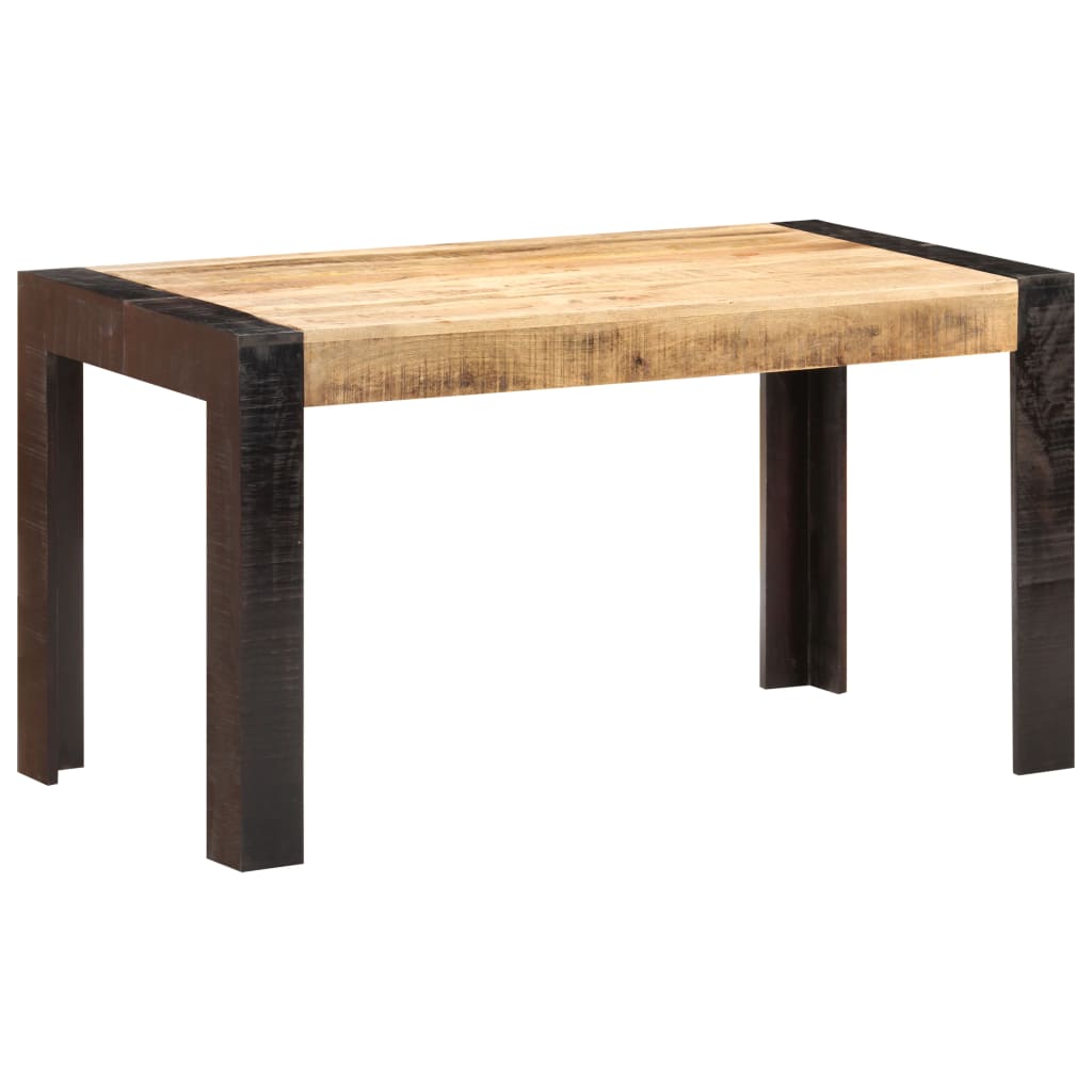 Table de salle à manger 140x70x76 cm Bois de manguier brut