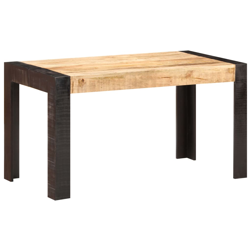 Table de salle à manger 140x70x76 cm Bois de manguier brut