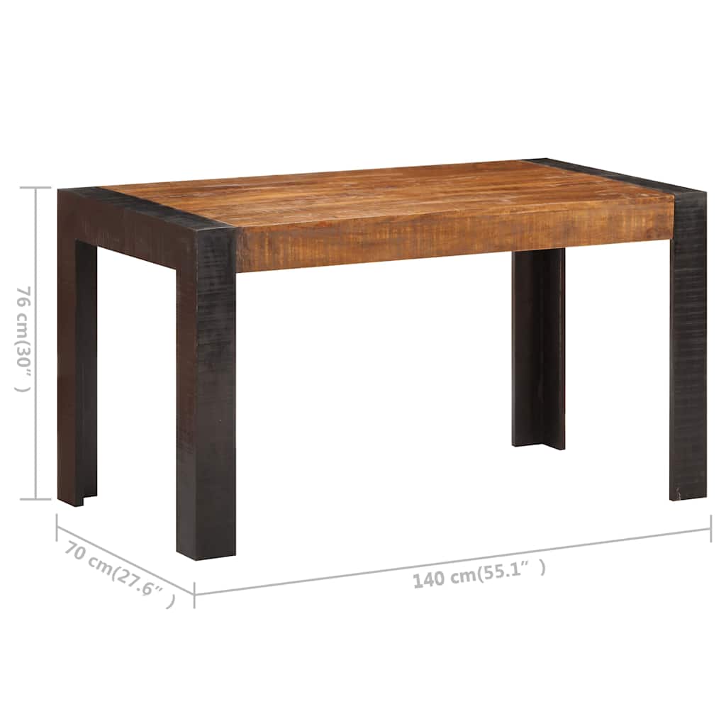 Table à manger 140x70x76 cm Bois de manguier brut massif