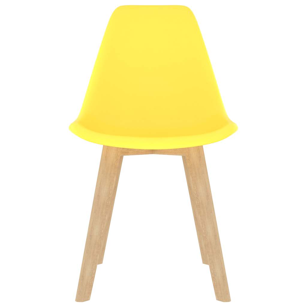 Chaises à manger lot de 4 jaune plastique - XIOS