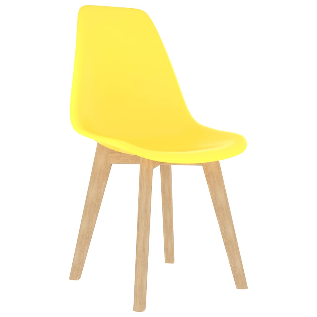 Chaises à manger lot de 6 jaune plastique - XIOS