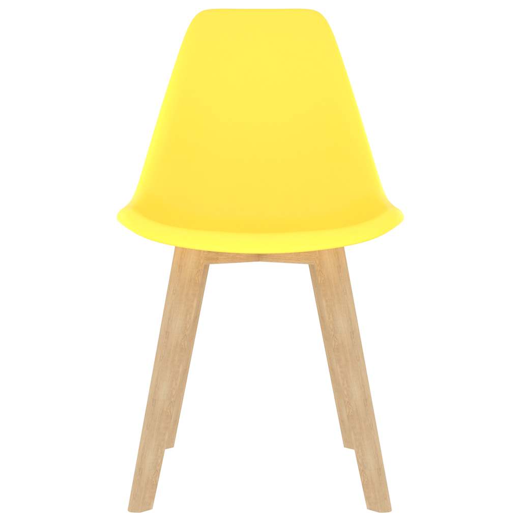 Chaises à manger lot de 6 jaune plastique - XIOS