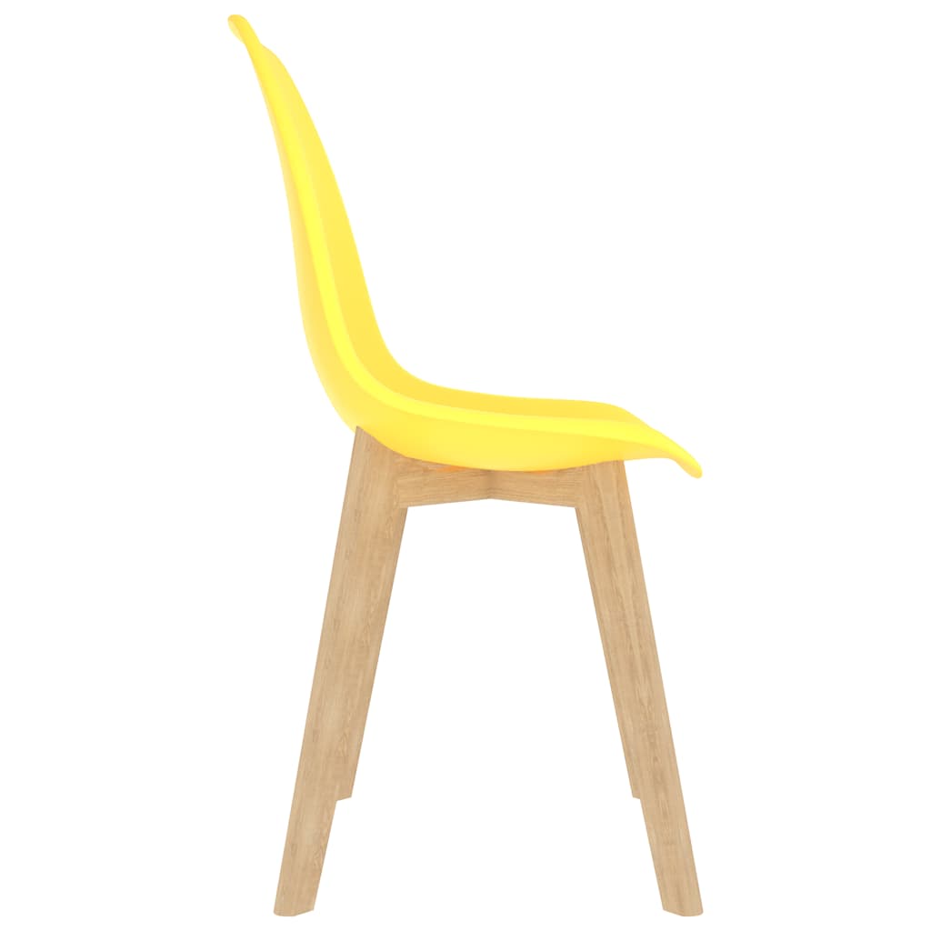 Chaises à manger lot de 6 jaune plastique - XIOS