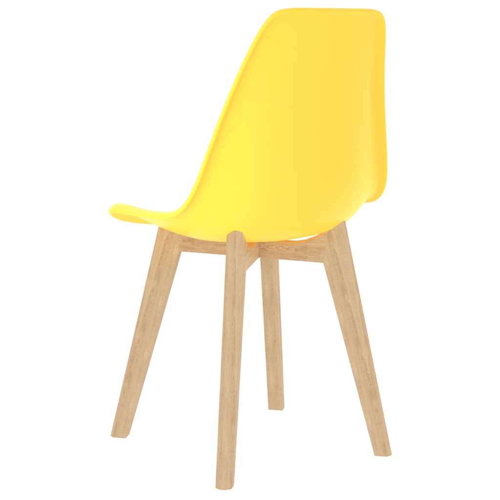 Chaises à manger lot de 6 jaune plastique - XIOS