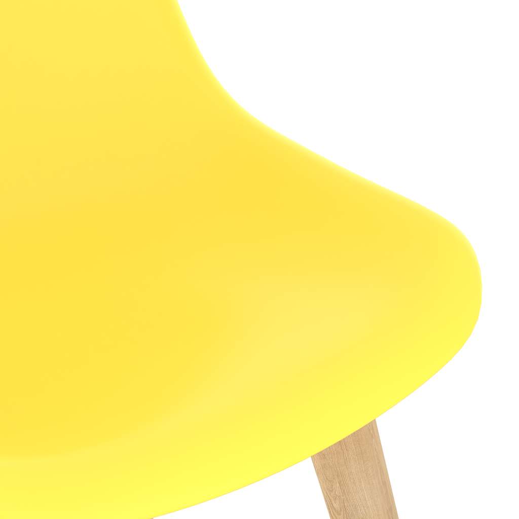 Chaises à manger lot de 6 jaune plastique - XIOS