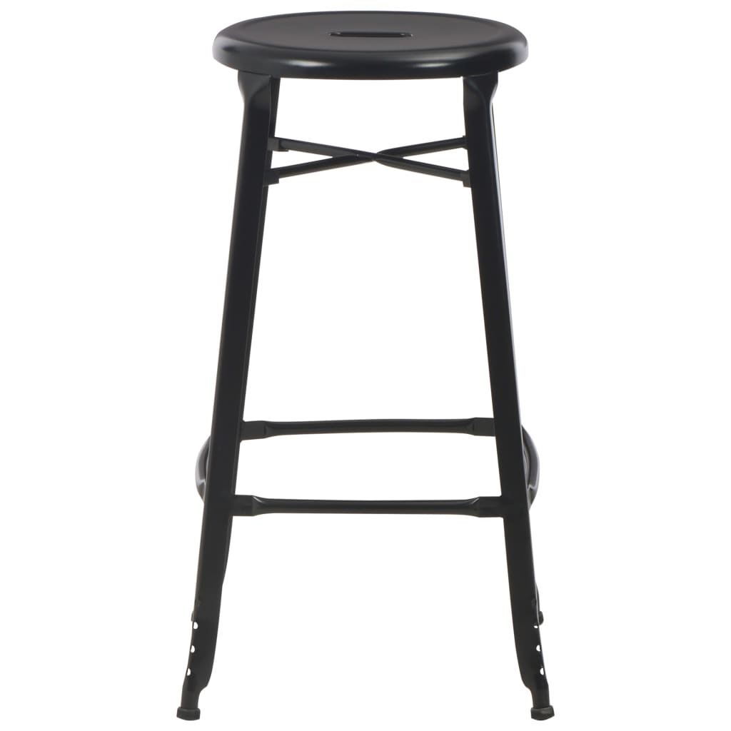 Tabourets de bar lot de 6 noir acier - XIOS
