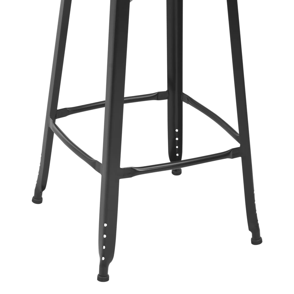 Tabourets de bar lot de 6 noir acier - XIOS