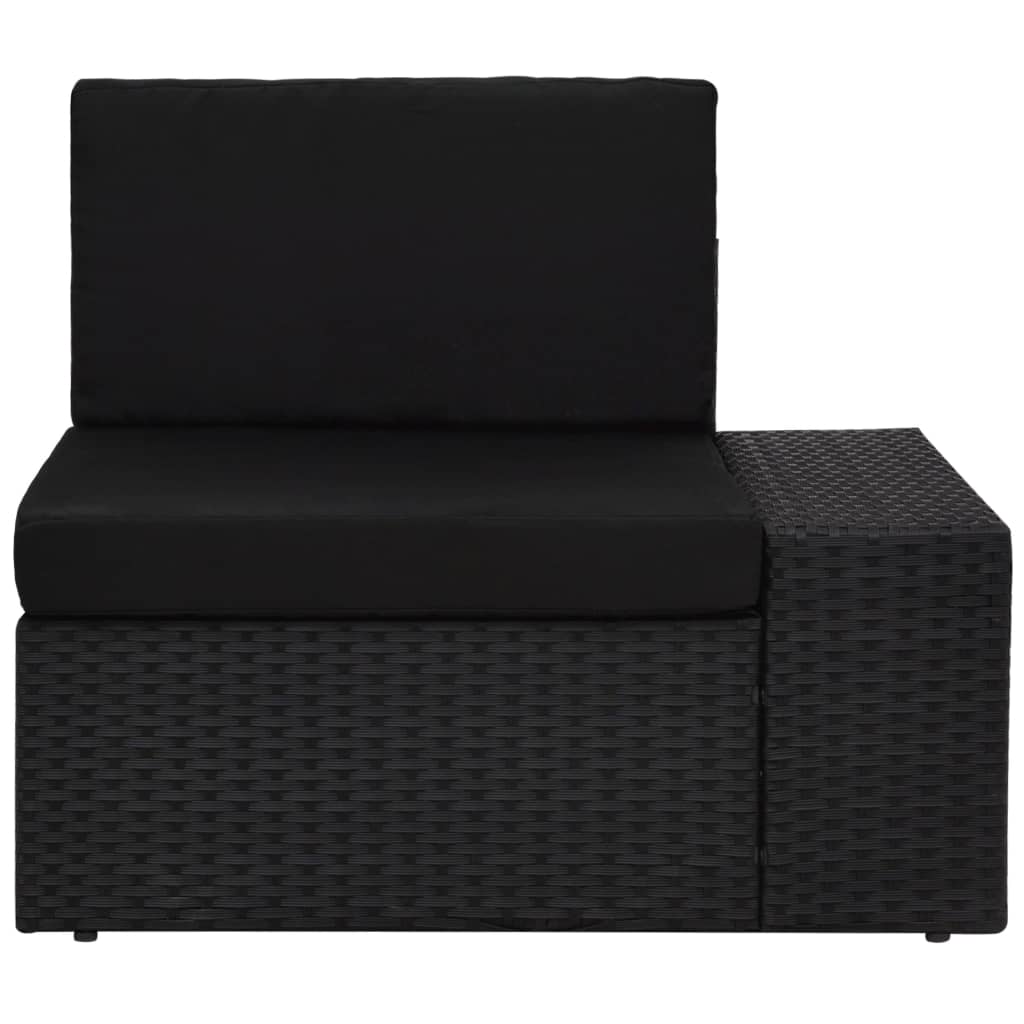 Salon de jardin 4 pcs Résine tressée Noir