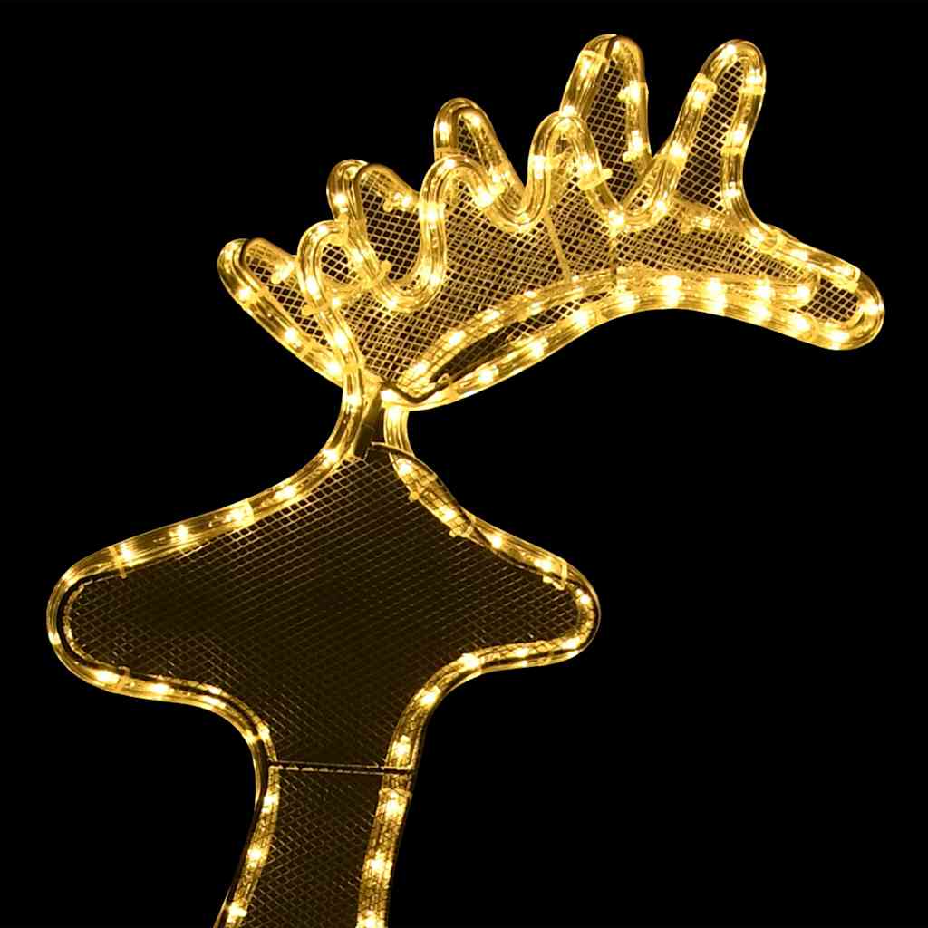 Décoration de Noël de renne avec maille 306 LED 60x24x89 cm - XIOS