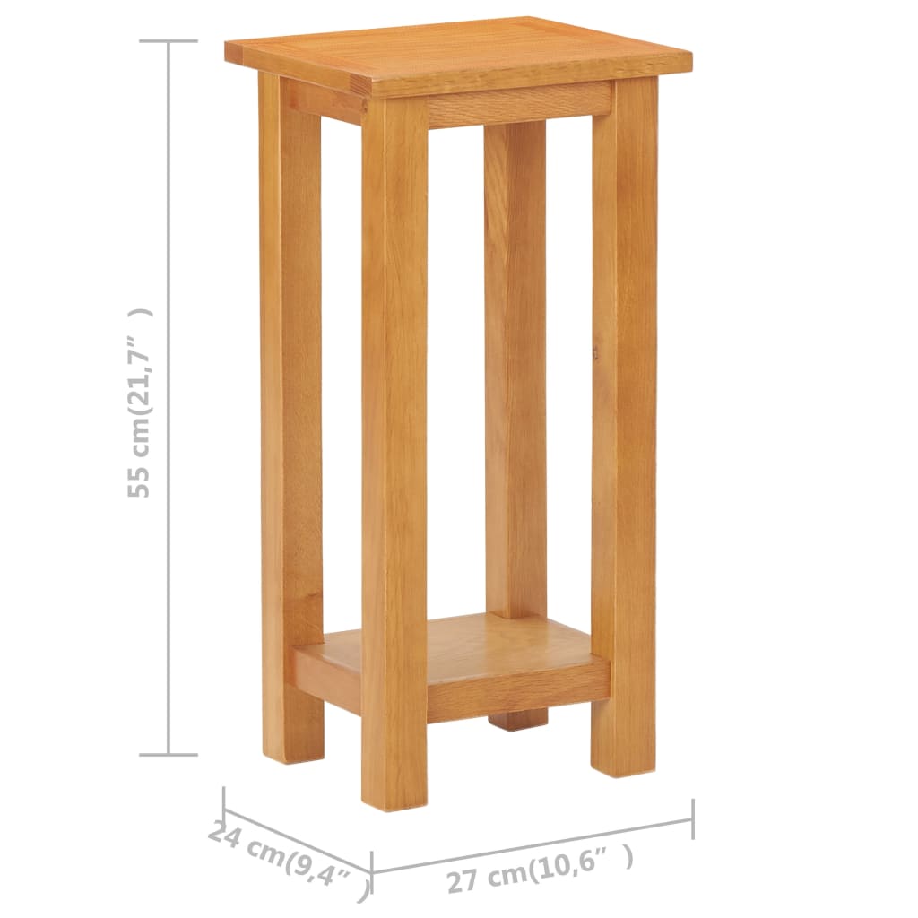 Table d'appoint 27x24x55 cm Bois de chêne massif - XIOS