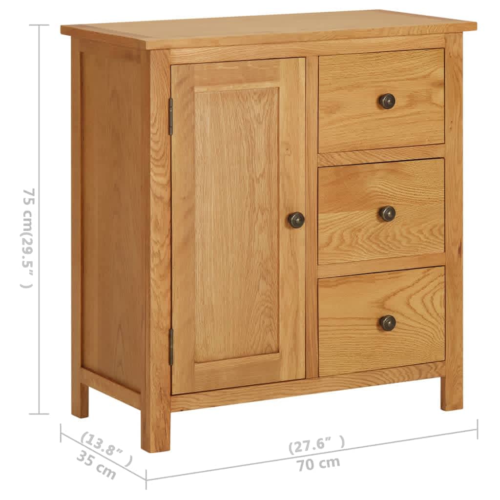 Placard 70x35x75 cm Bois de chêne massif - XIOS