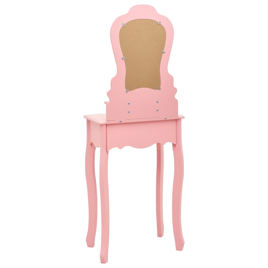 Ensemble de coiffeuse avec tabouret Rose 50x59x136 cm Paulownia - XIOS