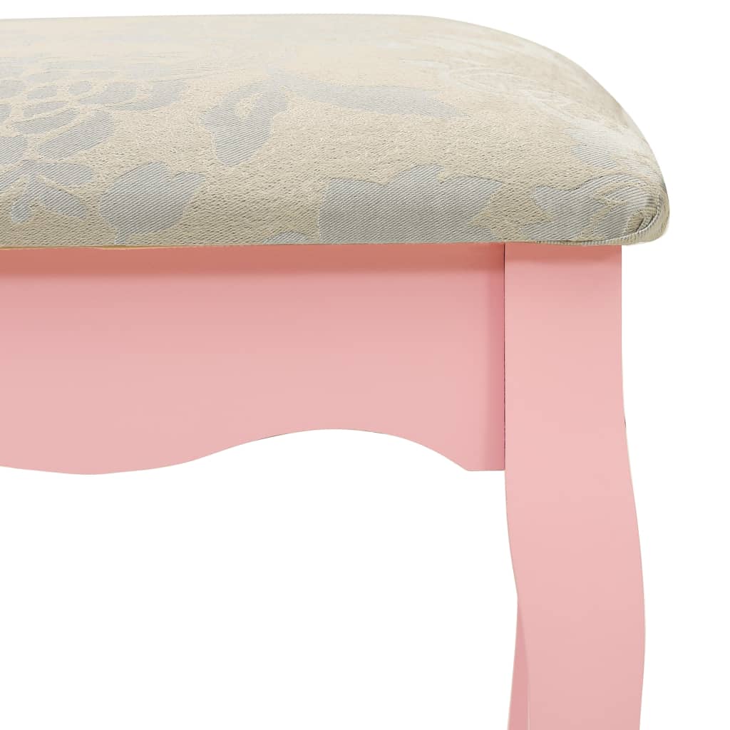 Ensemble de coiffeuse avec tabouret Rose 50x59x136 cm Paulownia - XIOS